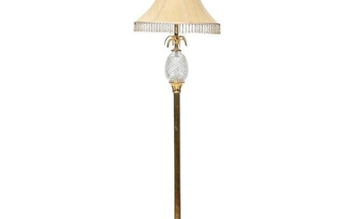 Waterford Crystal and Brass Floor Lamp