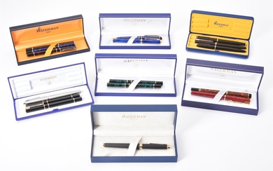Waterman, a collection of various fountain pens