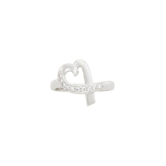 White Gold and Diamond Heart Ring, Tiffany & Co., Paloma Picasso