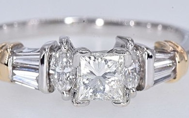 White gold - Ring - 0.80 ct Diamond
