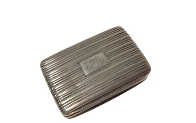 William IV silver vinaigrette of rectangular form, with reeded decoration
