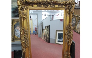 XIX Century Style Gilt Rectangular Shaped Wall Mirror, with ...