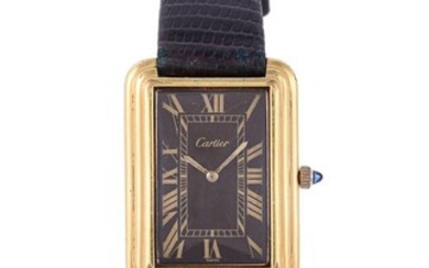 Y CARTIER, GOLD PLATED WRIST WATCH