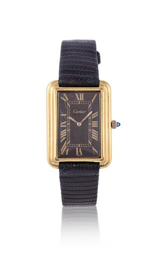 Y CARTIER, GOLD PLATED WRIST WATCH