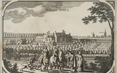 Zacharias Roman (17th century, Belgium), Old view of an estate "Crane-Steyn", Hulst, Zeeland, Netherlands, 17th century, Etching