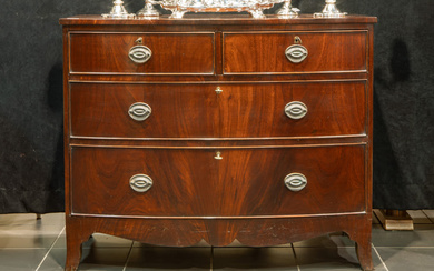 antique English chest of drawers in maho