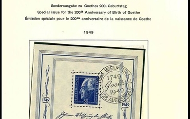 gestempelt - Sammlung DDR ca. 1949/1975 mit GOETHEBLOCK und MARX - BLÖCKEN