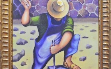 oil on canvas signed Diego Rivera