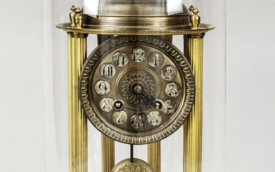 round 6-pillar table clock with gl