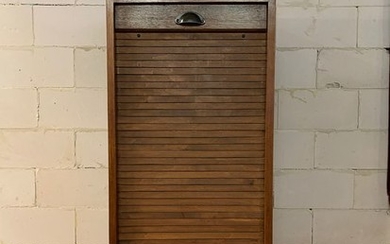 vintage roller shutter cabinet - Wood