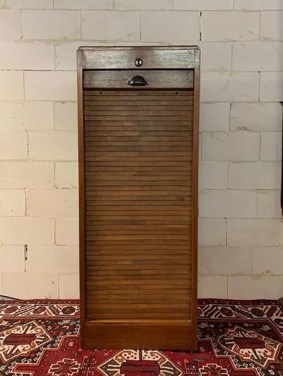 vintage roller shutter cabinet - Wood