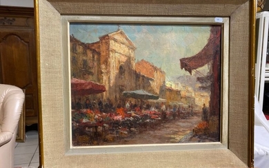 1 Oil on canvas signed A.GALZENATI - "Flower...