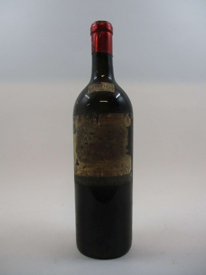 1 bouteille CHÂTEAU LAFITE ROTHSCHILD 1906 1er GC Pauillac (bouteille rebouchée par les Ets Nicolas, étiquette détruite, colerette mill
