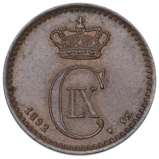 1 øre 1892 CS, H 19A.