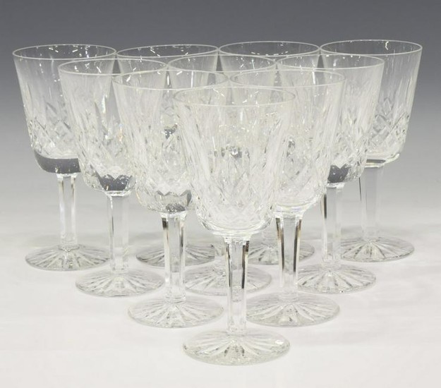 (10) WATERFORD 'LISMORE' CUT CRYSTAL WINE GLASSES