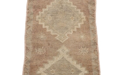 1'7 x 2'5 Hand-Knotted Turkish Oushak Accent Rug, 1930s