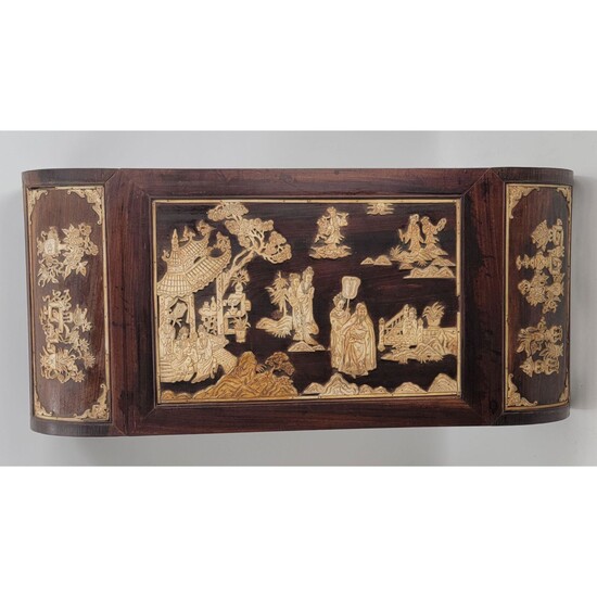 19th C Chinese Hardwood Table With Carved Decoration