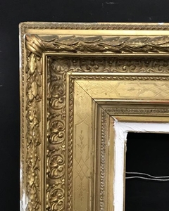 19th Century French School. A Gilt Composition Frame