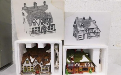 2 Dept 56 Buildings incl Wackford Squeers Boarding School and Nicholas Nickleby Cottage
