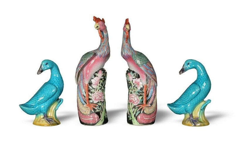 2 Pairs of Chinese Porcelain Figures, Republic