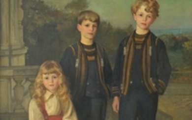 Arthur Dampier May, 1857-1916, Portrait of three...