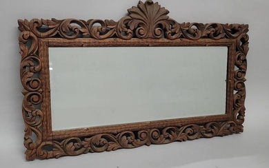 3 Carved Wooden Bevel Glass Wall Mirrors dated on back 1920 signed Josef Synek. They have branch &
