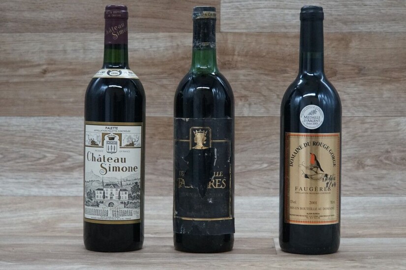 3 bouteilles de vin rouge du sud de la France:...