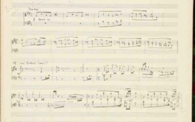 Claude ARRIEU . Manuscrit musical autographe,...