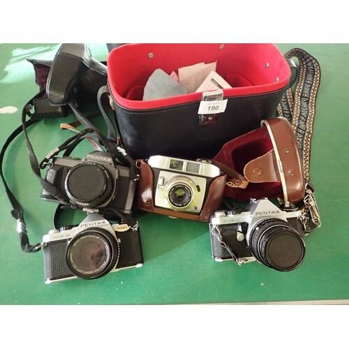 4 Retro Pentax cameras.