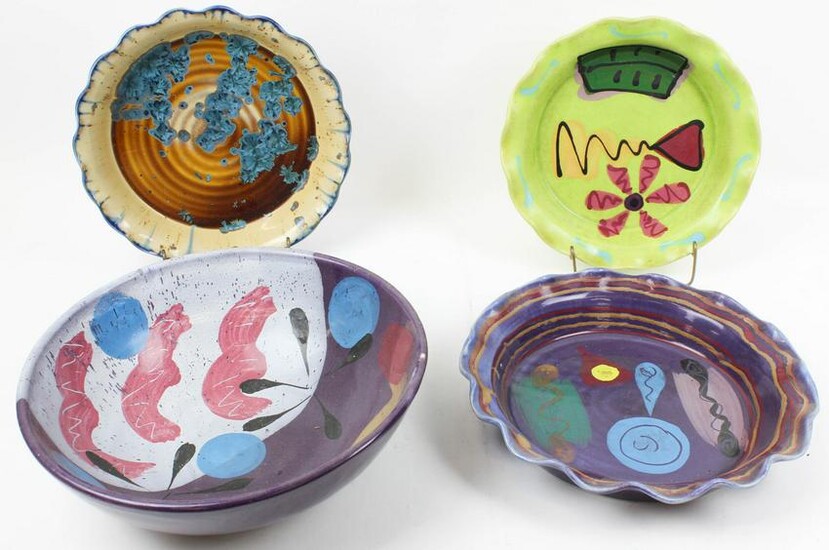 4 pcs. Contemporary Studio Pottery Bowls