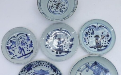 6 Chinese Export Bowls, poss 18th C
