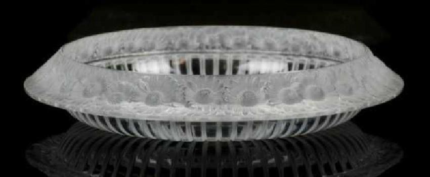 LALIQUE MARGUERITE FROSTED CRYSTAL BOWL