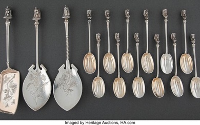 74290: Fifteen American D&C Silver Flatware Pieces with