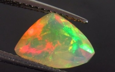 1.49 Ct Genuine Multi-Color Fire Faceted Opal Fancy Cut