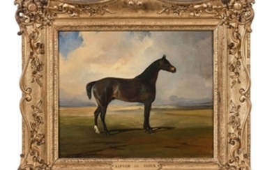 Alfred de Dreux Paris, 1810 - 1860 Cheval bai brun tourné vers la droite