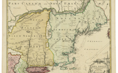 HOMANN, Johann Baptist (1644-1724). Nova Anglia Septentrionali Americae implantata Anglorumque coloniis florentissima. Nuremberg: [c.1720].