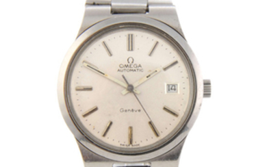 OMEGA - a gentleman's Genève stainless steel bracelet watch.