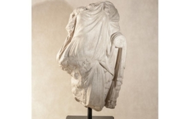 A stone composition model of a fragmentary female torso in the manner of ancient examples