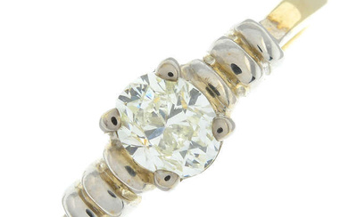 9ct gold diamond single-stone ring