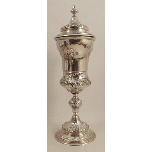 A 19th century Austrian silver covered chalice or cup, with ...