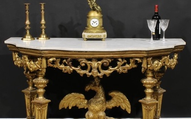A 19th century giltwood pier table, in the manner of William...