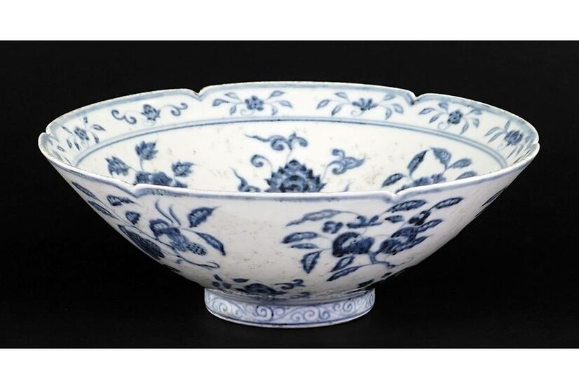 A Chinese Blue and White Porcelain Conical Bowl.