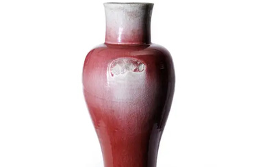A Chinese Langyao-type red-glazed vase Qing dynasty, 18th/19th century Of tall baluster...