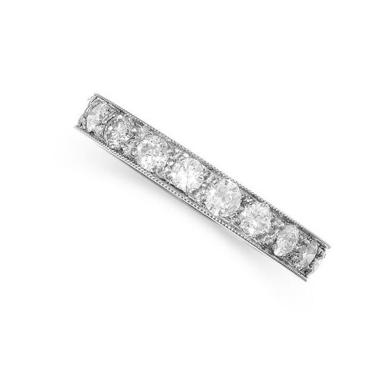 A DIAMOND FULL ETERNITY RING set with a single row of
