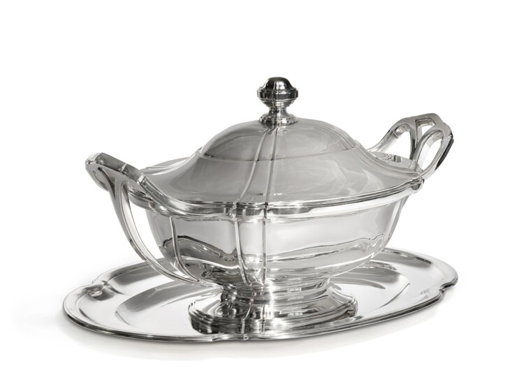 A French Silver Soup Tureen, Cover, And Stand, Gustave Keller, Paris, Circa 1900