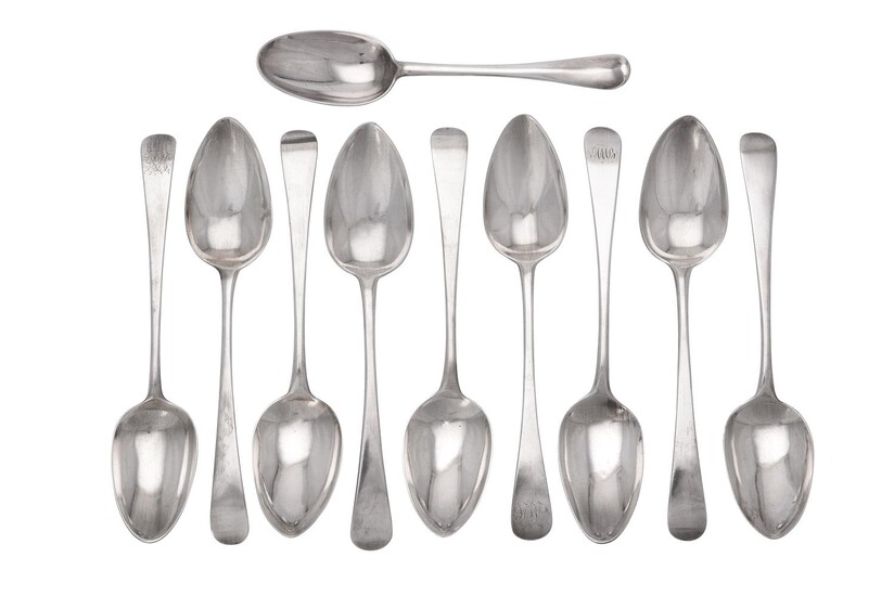 A George I silver Hanoverian pattern table spoon
