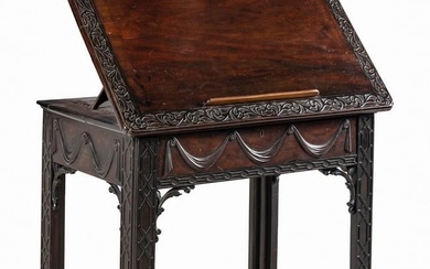A George III Carved Mahogany Architect's Desk