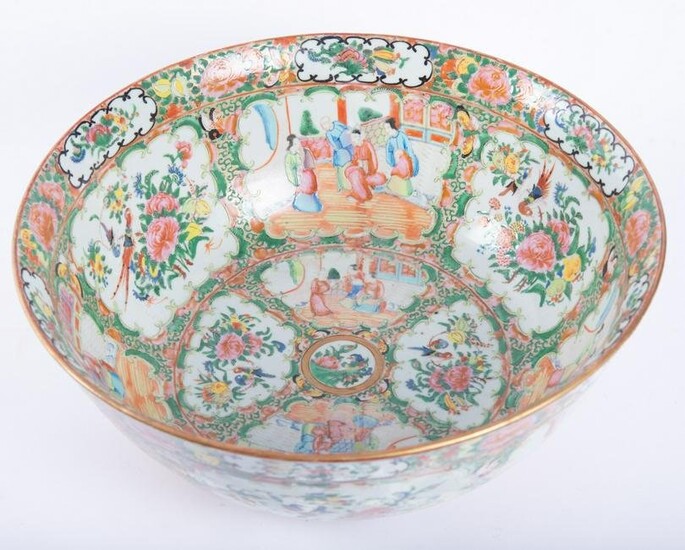 A Large Chinese Canton "Famille Rose" Center Bowl