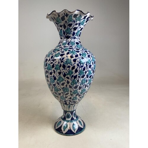 A Large Islamic pottery high glazed vase. H:54cm