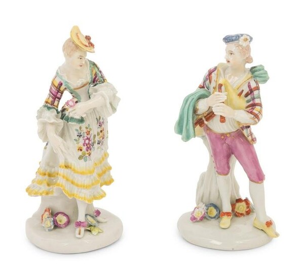 A Pair of Derby Porcelain Figures